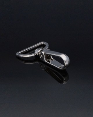 METAL SNAP HOOK 37 MM GLOSSY NICKEL 1   PCS