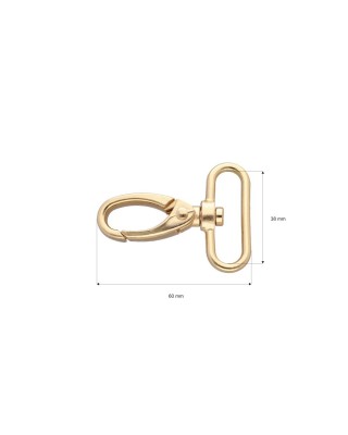METAL SNAP HOOK RF-111 38 MM GLOSSY GOLD 1  PCS