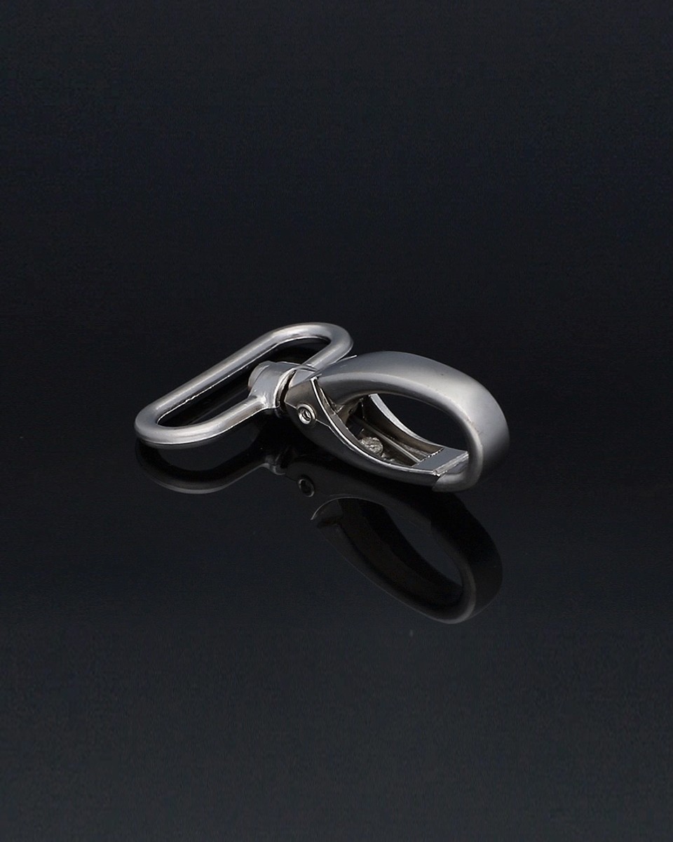 METAL SNAP HOOK 38 MM NICKEL MATT 1 PCS