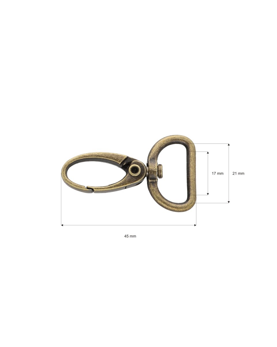 KARABINERHAKEN RF-101 20 MM ALTGOLD 100  ST.
