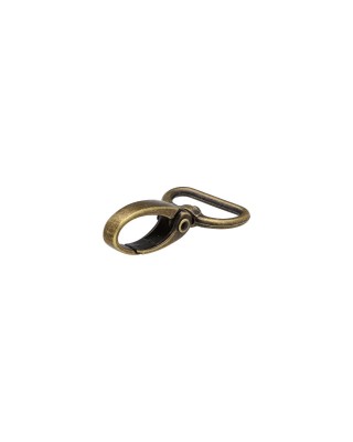 METAL SNAP HOOK RF-101 20 MM OLD GOLD 100  PCS