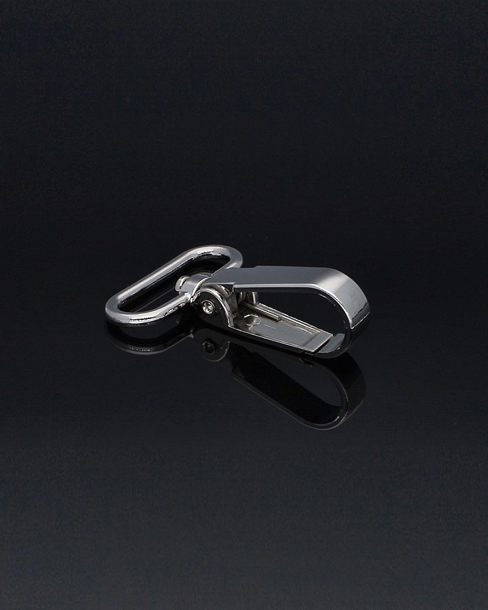 METAL SNAP  HOOK 30 MM  BORYS NICKEL 1 PCS