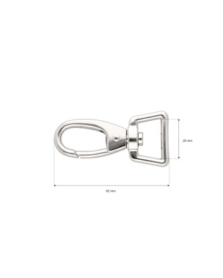 KARABINERHAKEN 20 MM NICKEL 1  ST.