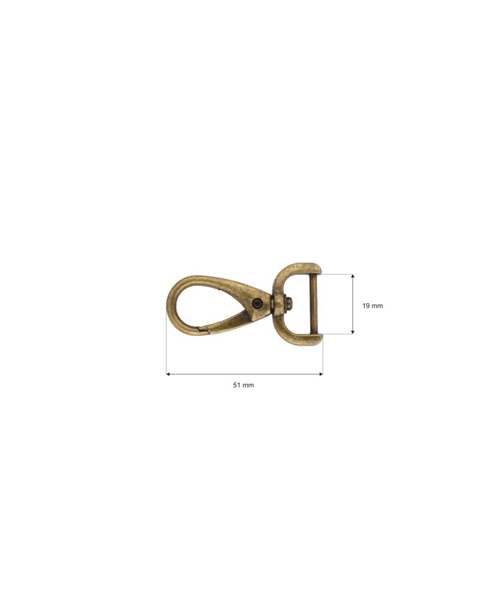 KARABINERHAKEN 19 MM MAURYCY ALTGOLD 1   ST.