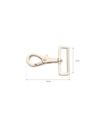 Karabińczyk metalowy 30 mm yme0345(0272) jasne złoto