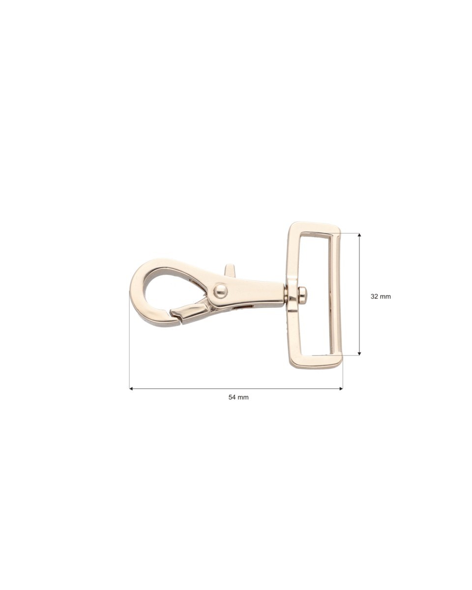 EXTRA SHINING METAL SNAP  HOOK YME0345(0272) 31 MM  ZYGMUNT LIGHT GOLD 1 PCS