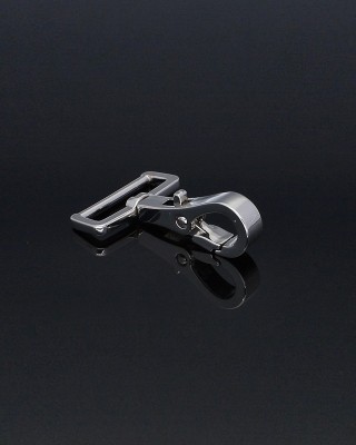 EXTRA SHINING METAL SNAP HOOK 30 MM ZYGMUNT  GLOSSY NICKEL 1 PCS