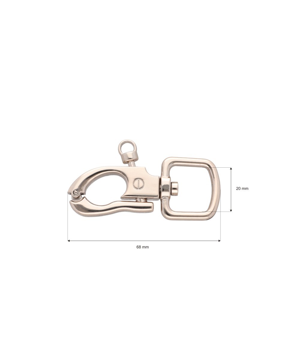 EXTRA GLANZ KARABINERHAKEN YME0480(0273) 20 MM BATORY  LICHT GOLD 1 ST.