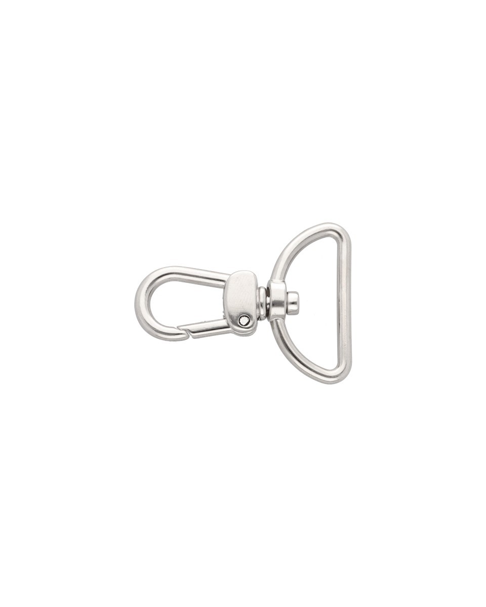 EXTRA SHINING METAL SNAP HOOK 30 MM LUDWIK  GLOSSY  NICKEL 1 PCS