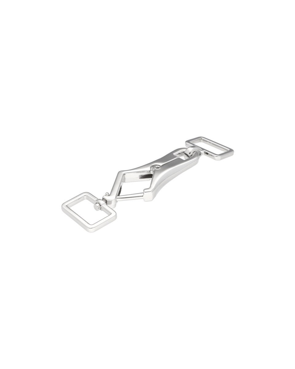 EXTRA SHINING METAL SNAP HOOK 20 MM CEZARY GLOSSY  NICKEL 1 PCS