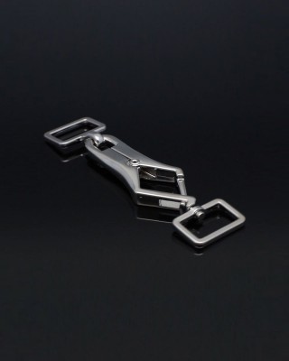 EXTRA SHINING METAL SNAP HOOK 20 MM CEZARY GLOSSY  NICKEL 1 PCS