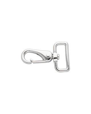 METAL SNAP HOOK 32 MM  DOMINIK NICKEL 1 PCS