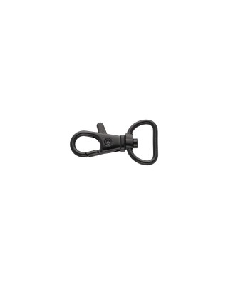 Karabińczyk metalowy 17 mm rybka 5 g czarny mat