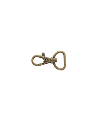 Karabińczyk metalowy 20 mm 0014 6 g stare złoto