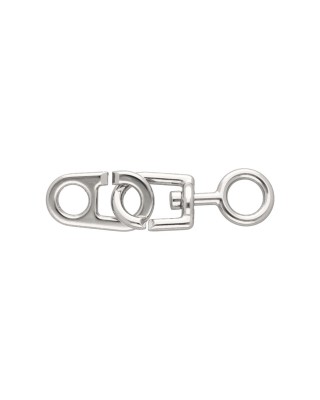 EXTRA SHINING METAL SNAP HOOK 12 MM GILBERT  GLOSSY NICKEL 1 PCS