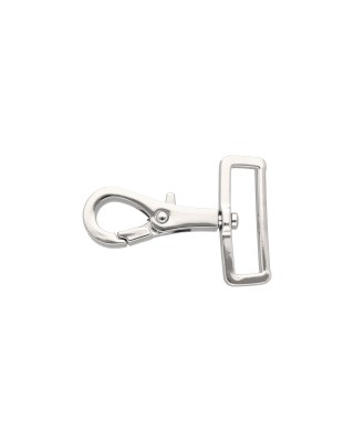 EXTRA SHINING METAL SNAP HOOK 30 MM ZYGMUNT  GLOSSY NICKEL 1 PCS