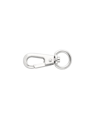 EXTRA   SHINING METAL SNAP  HOOK 16 MM HENRYK GLOSSY NICKEL 1 PCS