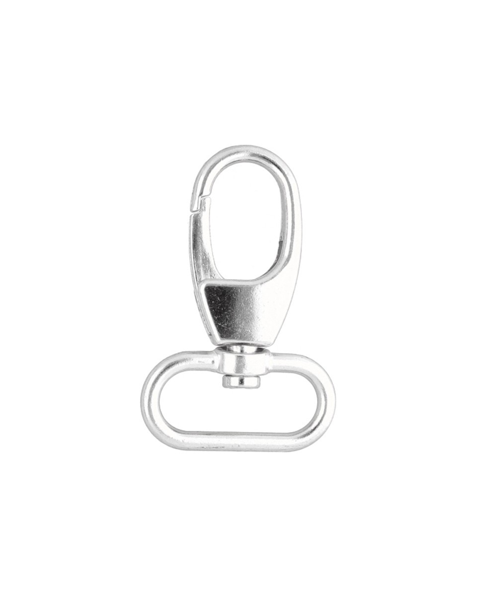 METAL SNAP  HOOK 25 MM   GLOSSY ADAM NICKEL 1  PCS