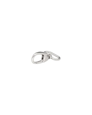 METAL SNAP  HOOK 25 MM   GLOSSY ADAM NICKEL 1  PCS
