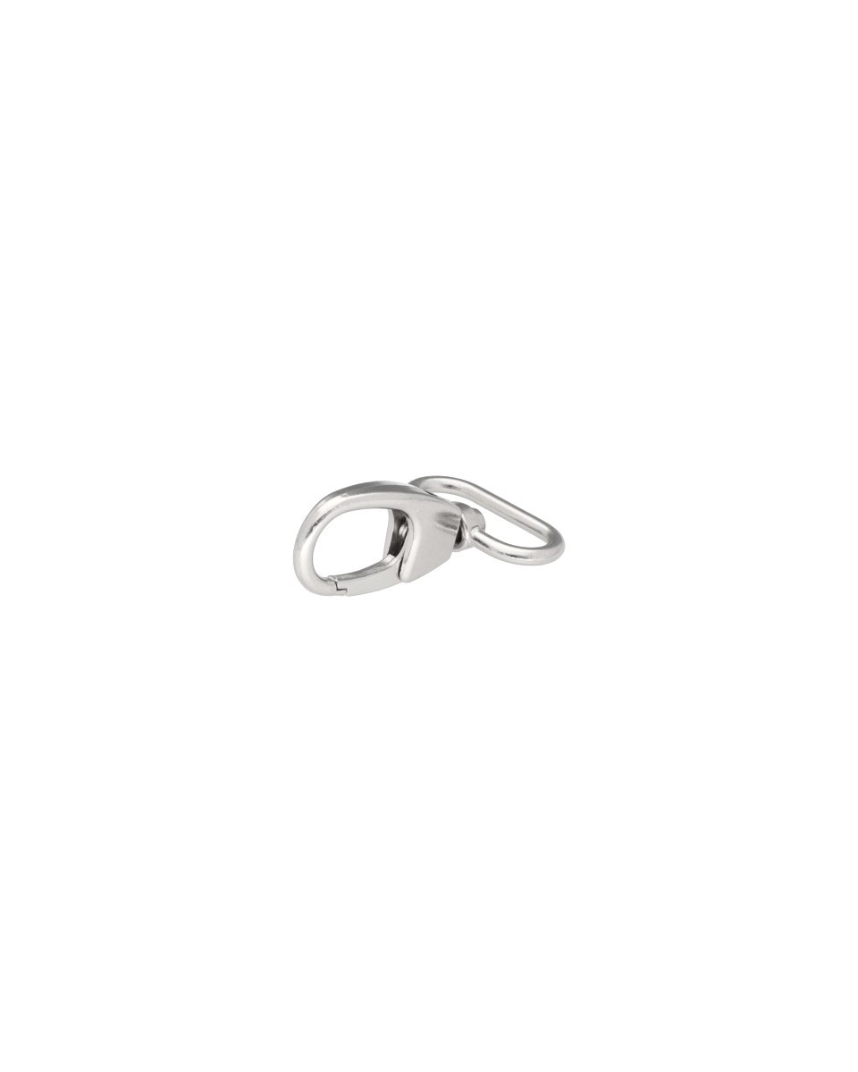METAL SNAP  HOOK 25 MM   GLOSSY ADAM NICKEL 1  PCS