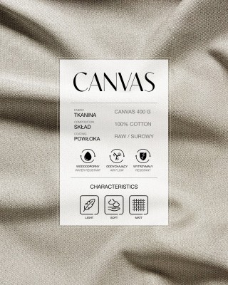 Cotton  fabric canvas  360 g/m2 (101) light beige 150 cm