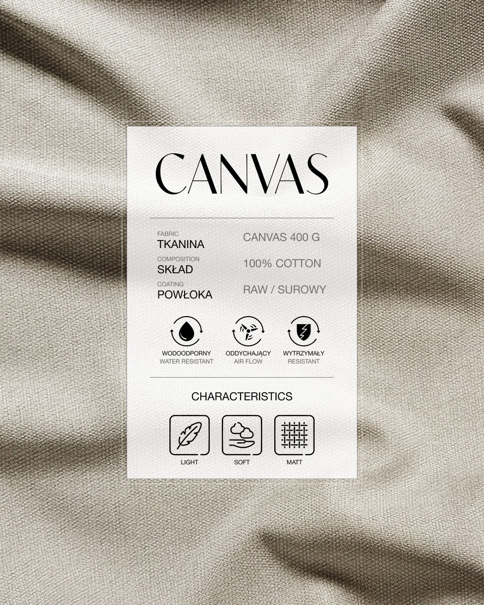 Baumwollstoff canvas  360 g/m2 (101)  hellbeige 150 cm