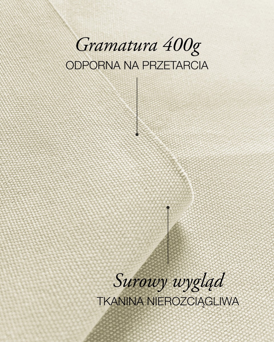 Baumwollstoff canvas 400  g/m2 Naturfarbe 165 cm 40 lm