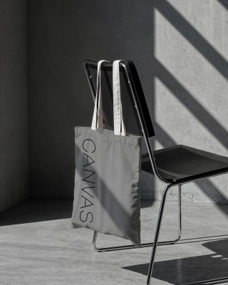 Baumwollstoff canvas 400 g/m2 Grau 165 cm 40 lm