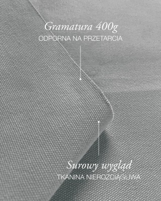 Cotton fabric canvas 400 g/m2 grey 165 cm 40 mb
