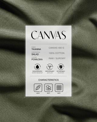 Cotton fabric canvas 400 g/m2 (305) olive 150 cm 40mb