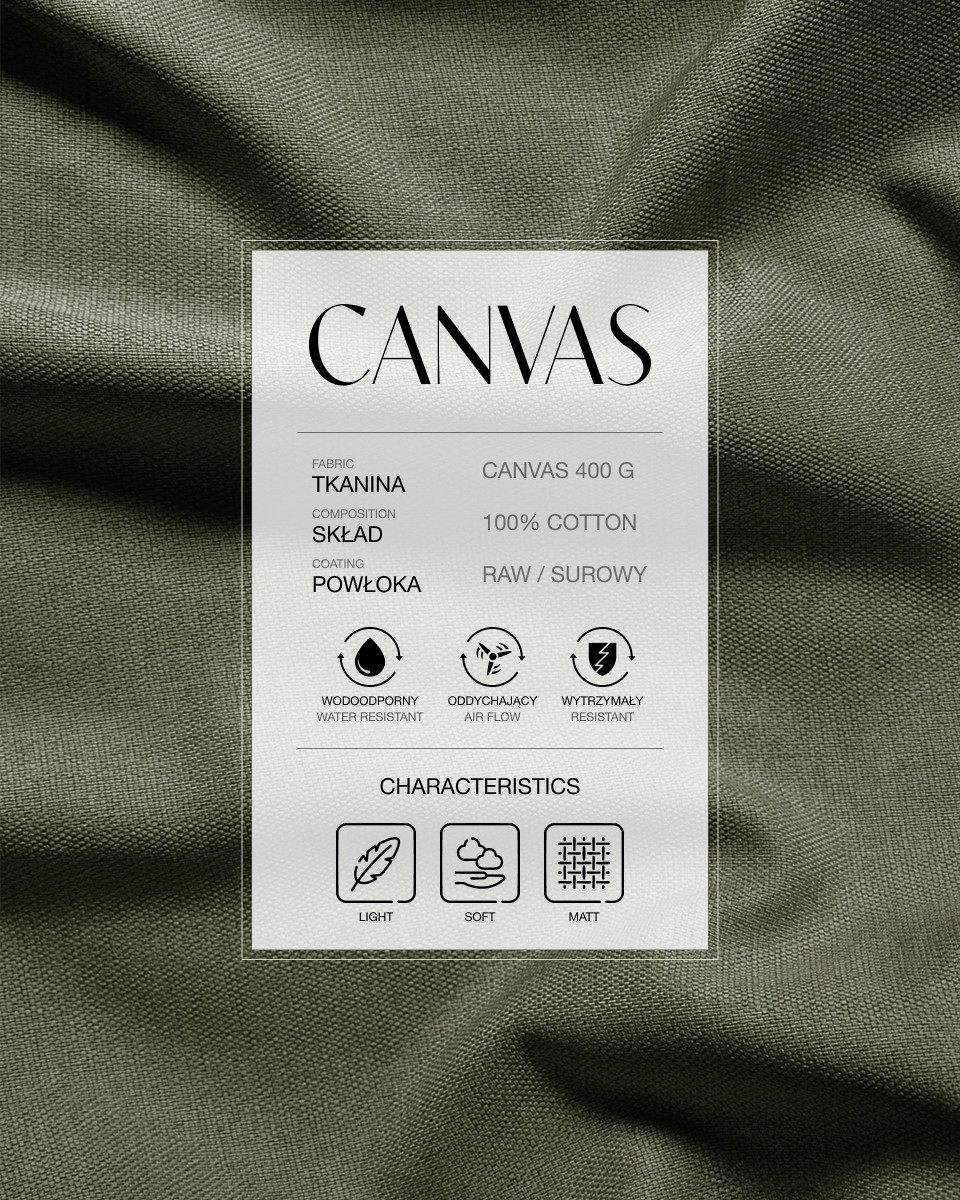 Baumwollstoff canvas 400 g/m2 (305) Olive 150 cm 40lm