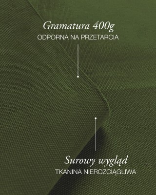 Cotton fabric canvas 400 g/m2 (305) olive 150 cm 40mb