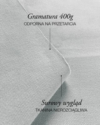 Cotton fabric canvas 400 g/m2 light grey 165 cm 40 mb