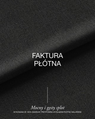 Cotton fabric canvas 360 g/m2 (580) black 150 cm