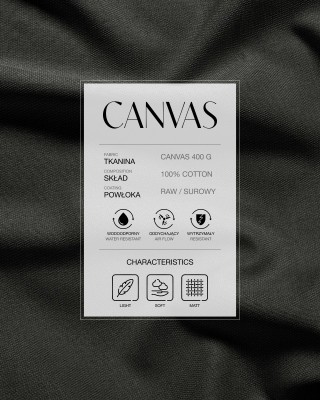 Bavlněná tkaniná canvas 360 g/m2 (580) černá 150 cm