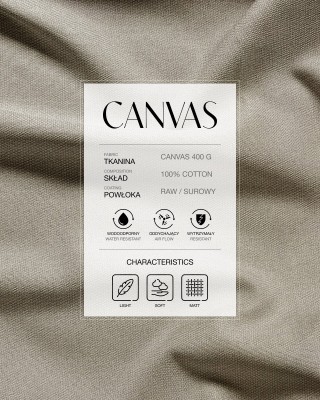 Bavlněná tkaniná canvas 400 g/m2 (894) tmavý béž 150 cm 40  mb