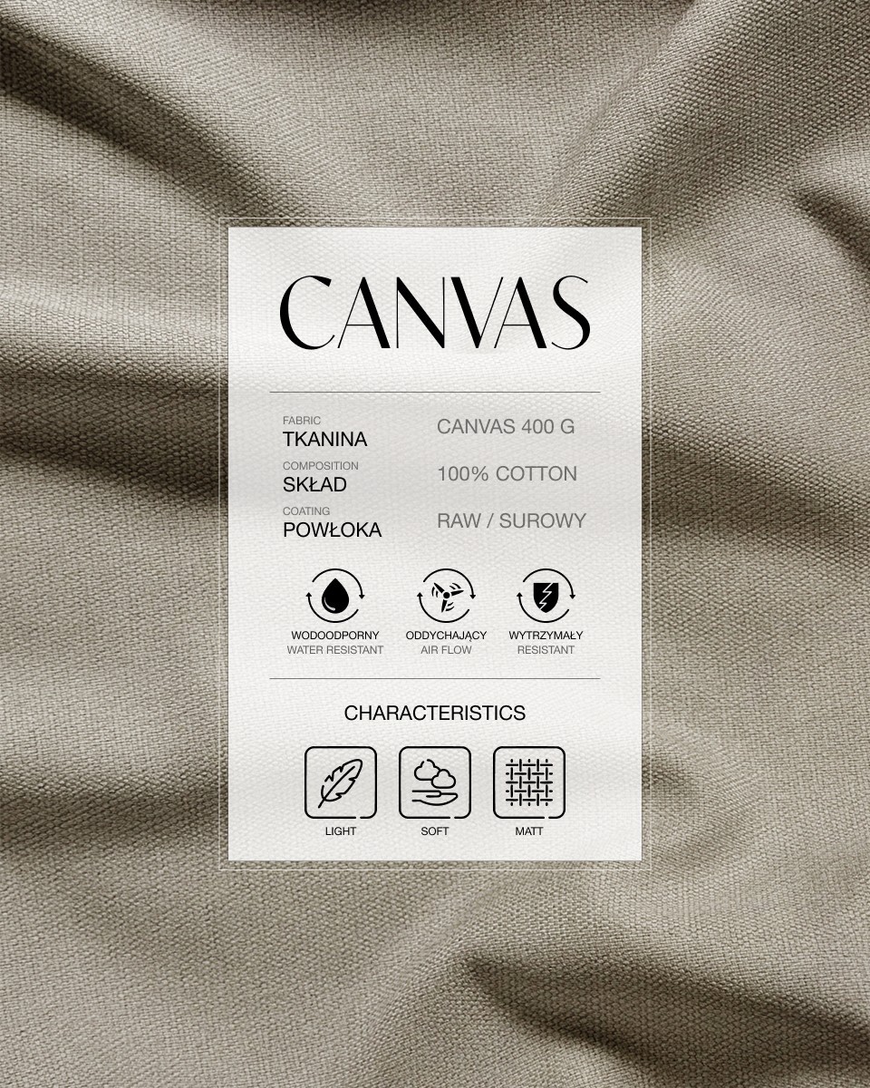 Baumwollstoff canvas 400 g/m2 (894) Dunkelbeige 150 cm 40  lm