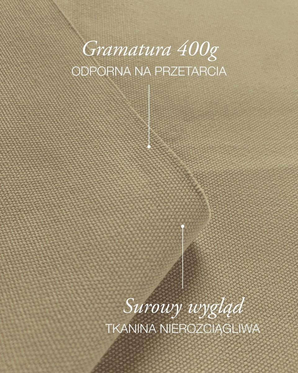 Baumwollstoff canvas 400 g/m2 (894) Dunkelbeige 150 cm 40  lm