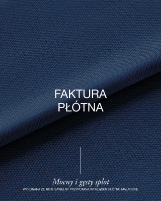 Cotton  fabric canvas 400 g/m2 navy blue 165 cm 40 mb