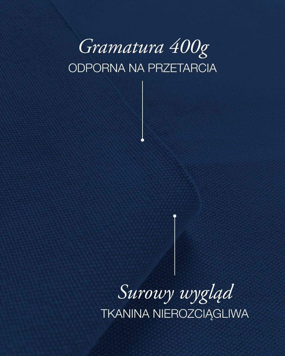 Bavlněná tkaniná canvas 400 g/m2 tmavě   modrá 165 cm 40 mb
