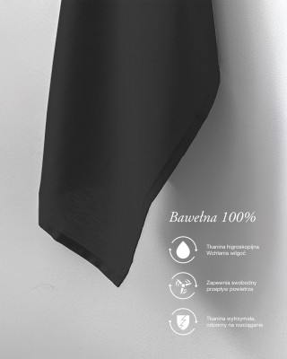 100 % BAVLNA FABRICKÝ ČERNÁ 145 CM