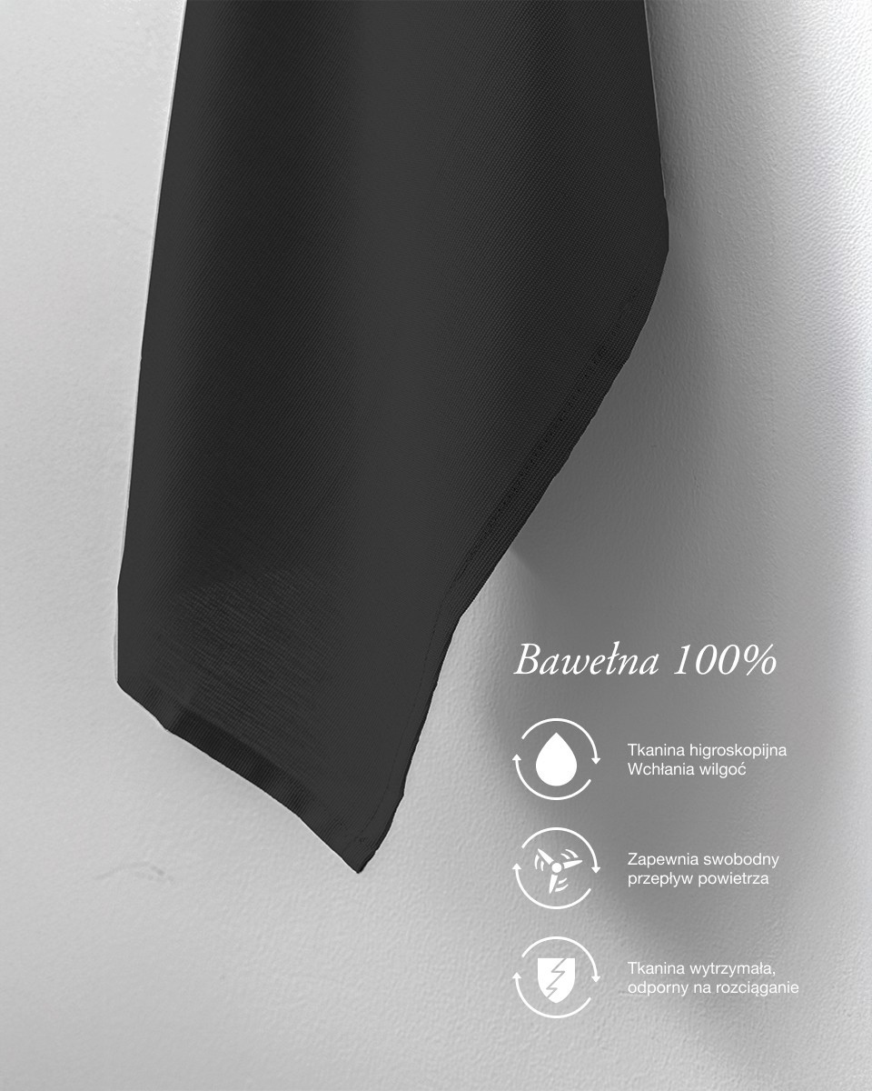 100 % BAVLNA FABRICKÝ ČERNÁ 145 CM