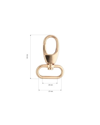KARABINERHAKEN SX7716A 27 MM ADAM  LICHT GOLD  1  ST.