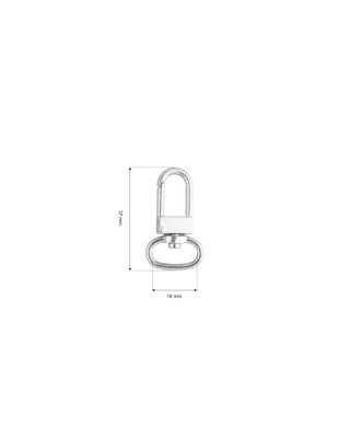 METAL SNAP HOOK 16 MM  MILAN NICKEL 100 PCS