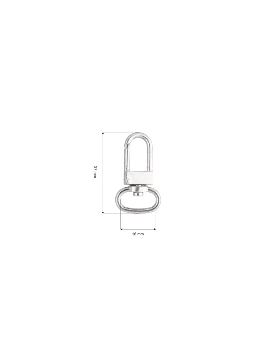 KARABINERHAKEN 16 MM  MILAN NICKEL  100  ST.
