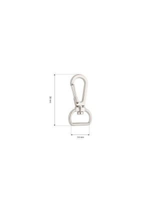 METAL SNAP HOOK&nbsp13 MM HIACYNT NICKEL 100   PCS