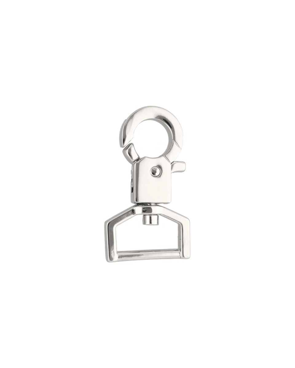 EXTRA SHINING METAL SNAP  HOOK 18 MM EMIL GLOSSY NICKEL 1 PCS