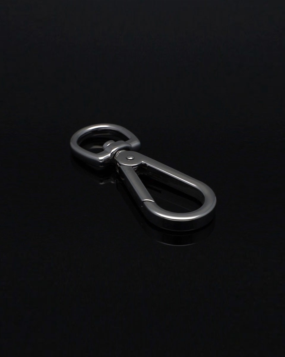 EXTRA SHINING METAL SNAP HOOK 20 MM ANATOL GLOSSY  NICKEL 1 PCS