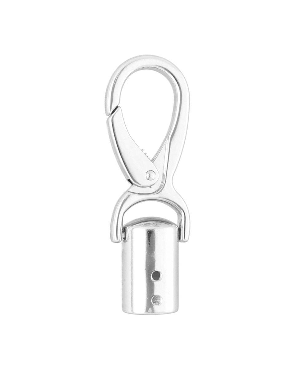 EXTRA SHINING METAL SNAP  HOOK 13 MM GERALD GLOSSY  NICKEL 1 PCS
