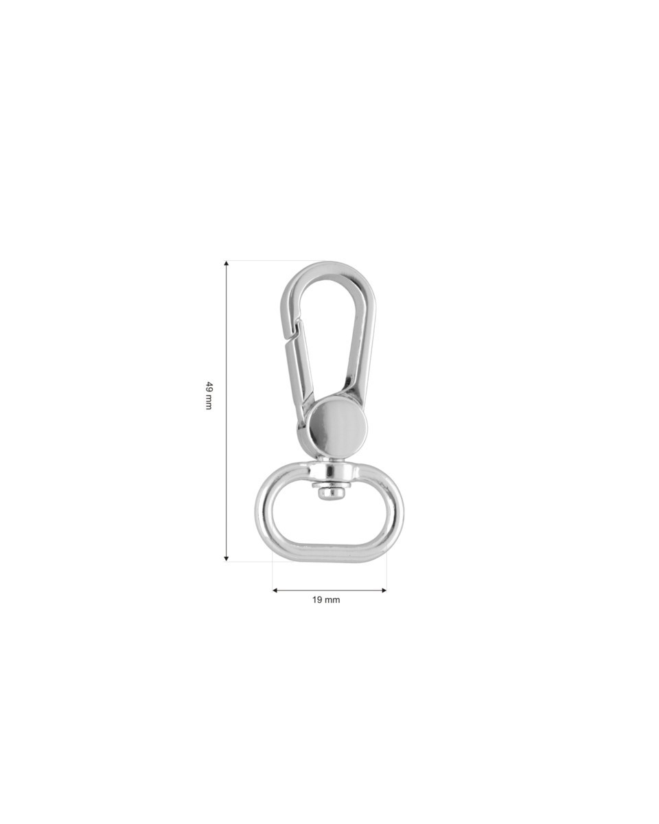 KARABINERHAKEN 0395 19 MM ADAM NICKELGLANZ 100 ST.